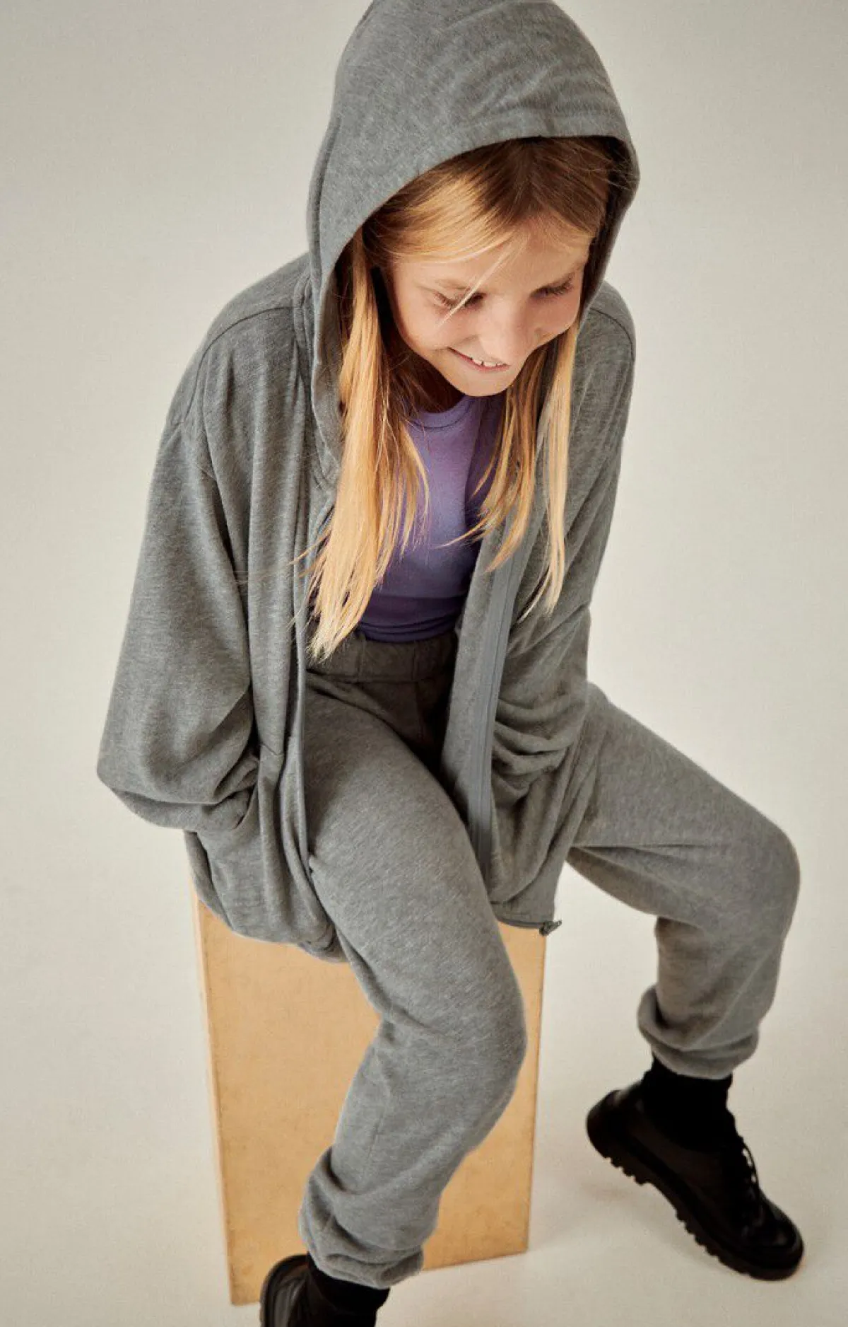 Kinder American Vintage |Kindersweatshirt Sonoma Grau Meliert