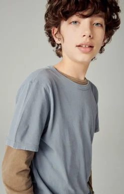 Kinder American Vintage |Kinder-T-Shirt Devon Blau Grau Vintage