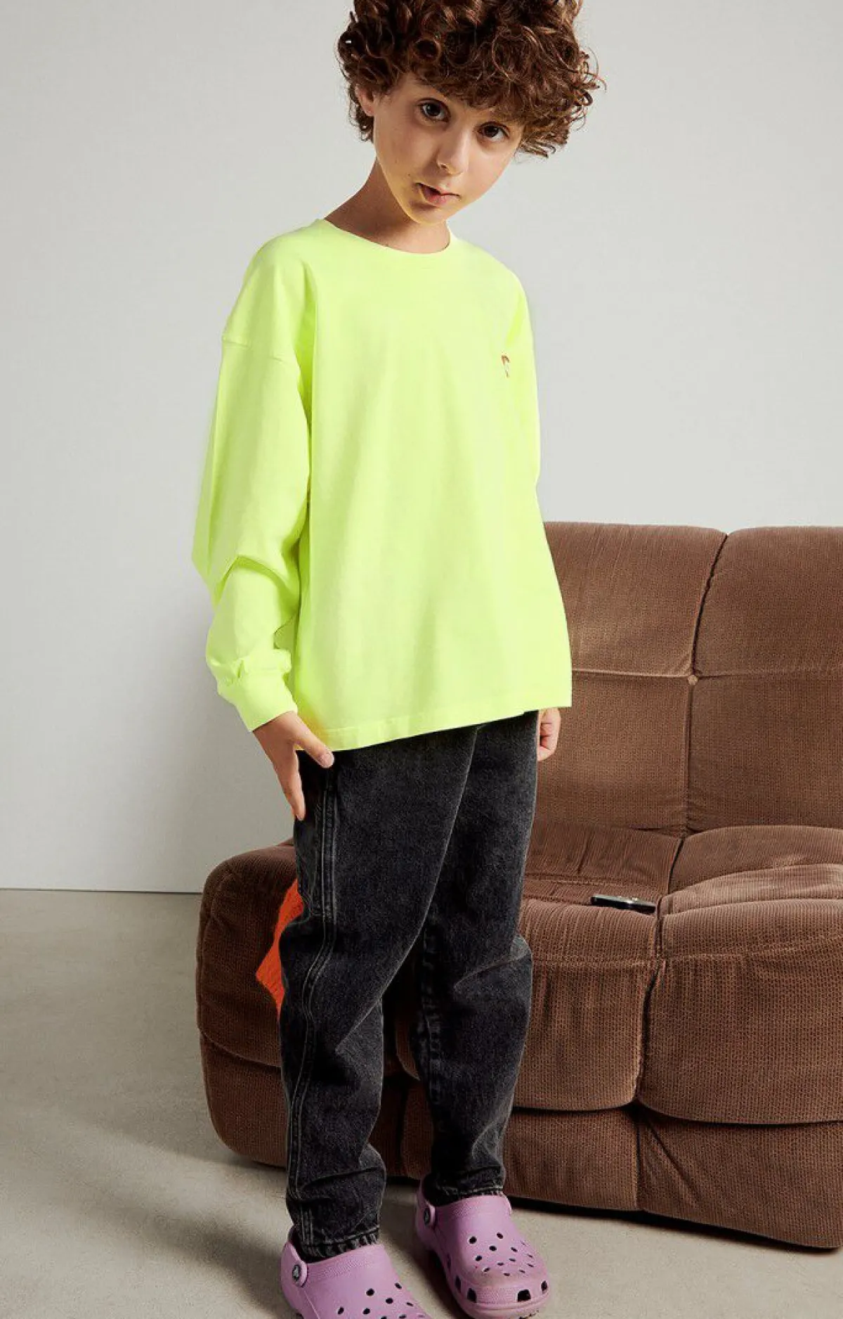 Kinder American Vintage |Kinder-T-Shirt Fizvalley Neongelb