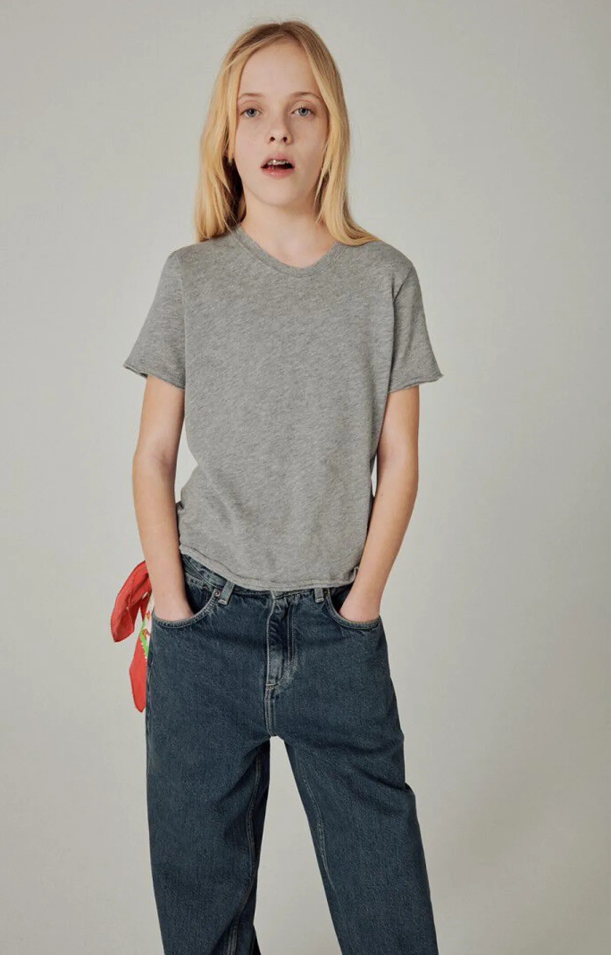 Kinder American Vintage |Kinder-T-Shirt Sonoma Grau Meliert