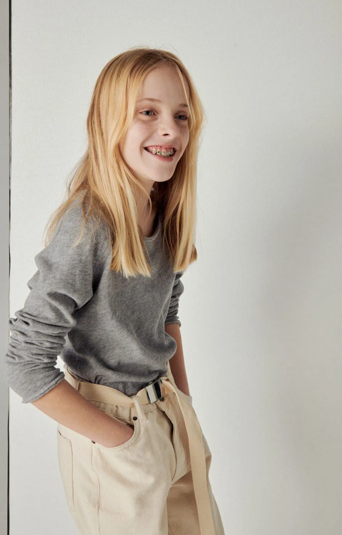 Kinder American Vintage |Kinder-T-Shirt Sonoma Grau Meliert