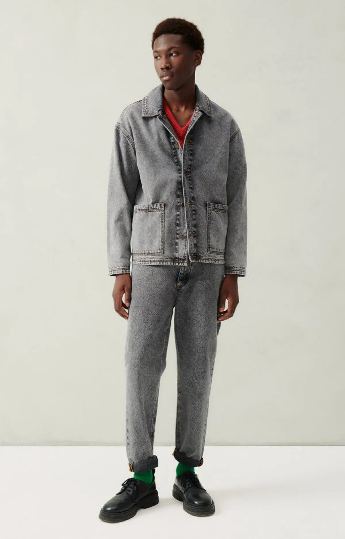 Damen American Vintage |Unisexjacke Yopday Salt And Pepper