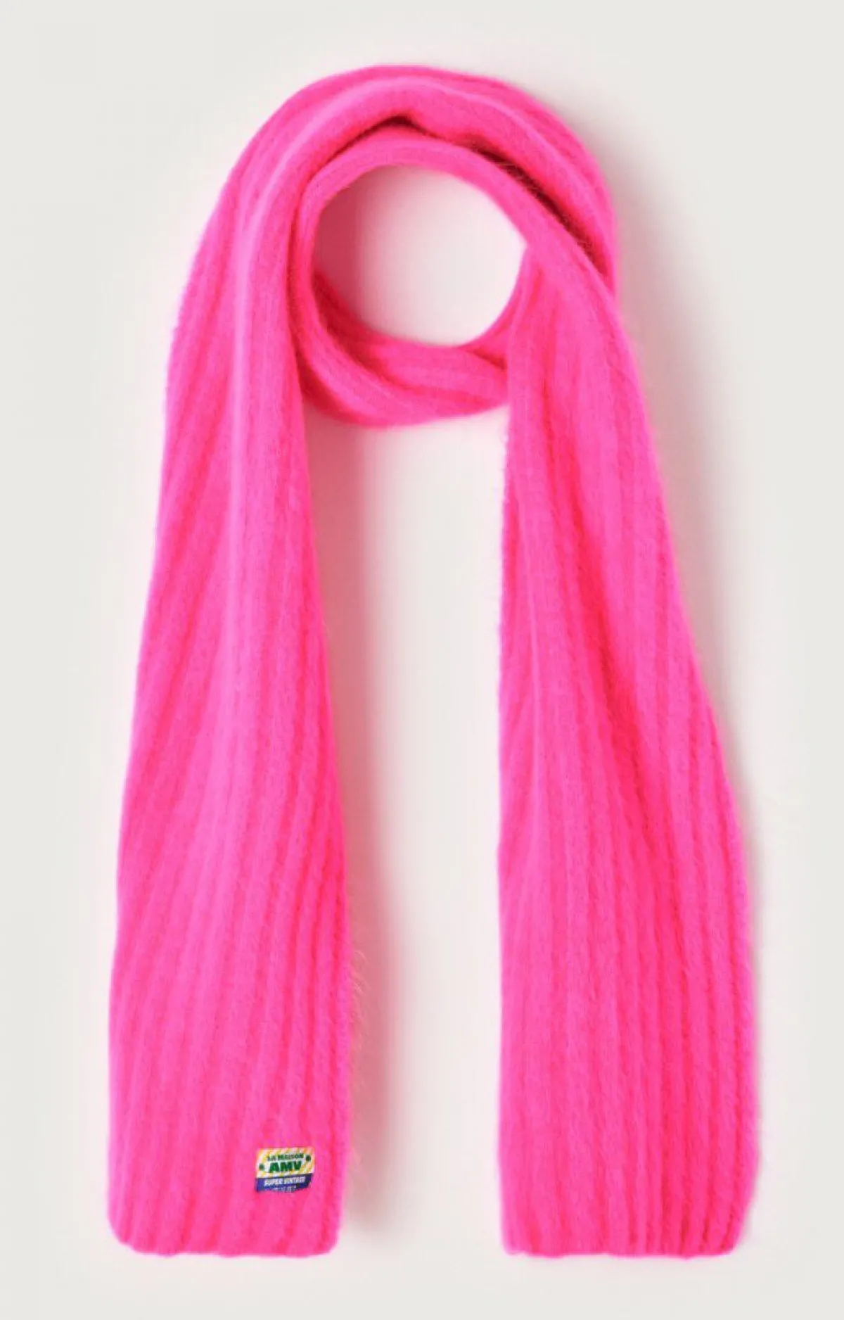 Accessoires American Vintage |Unisexschal Vitow Neon Pink Meliert